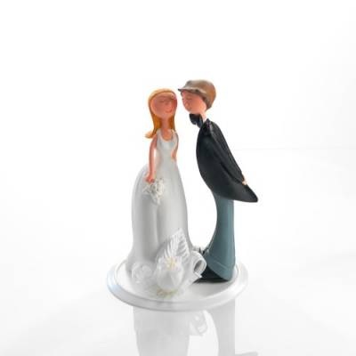 Svatební figurka na dort 1ks s kytkou 175mm Gunthart