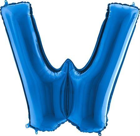 Nafukovací balónek písmeno W modré 102 cm Grabo