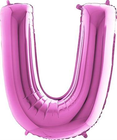 Nafukovací balónek písmeno U růžové 102 cm Grabo