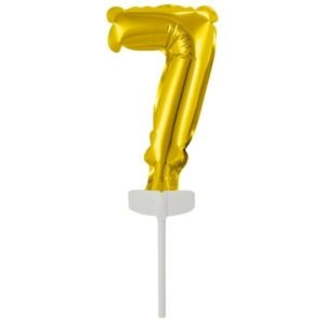 Fóliový balónek zlatý mini - zápich do dortu číslo 1 Amscan