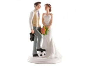 Svatební figurka na dort fotbalista 20cm Dekora