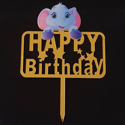 Zápich na dort šťastné narozeniny slon Tasty Me