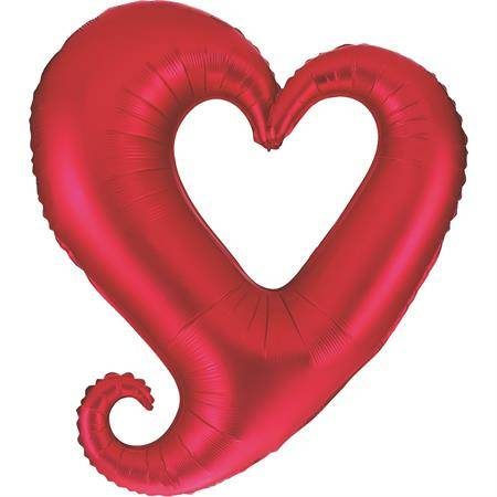 Nafukovací balónek červené srdce 94 cm Grabo