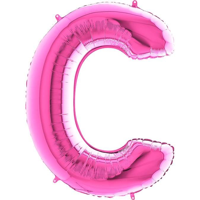 Nafukovací balónek písmeno C růžové 102 cm Grabo