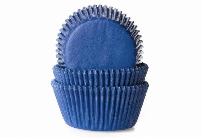 Papírové košíčky na muffiny modré 50ks