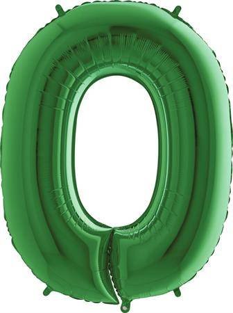Nafukovací balónek číslo 0 zelený 102cm extra velký Grabo