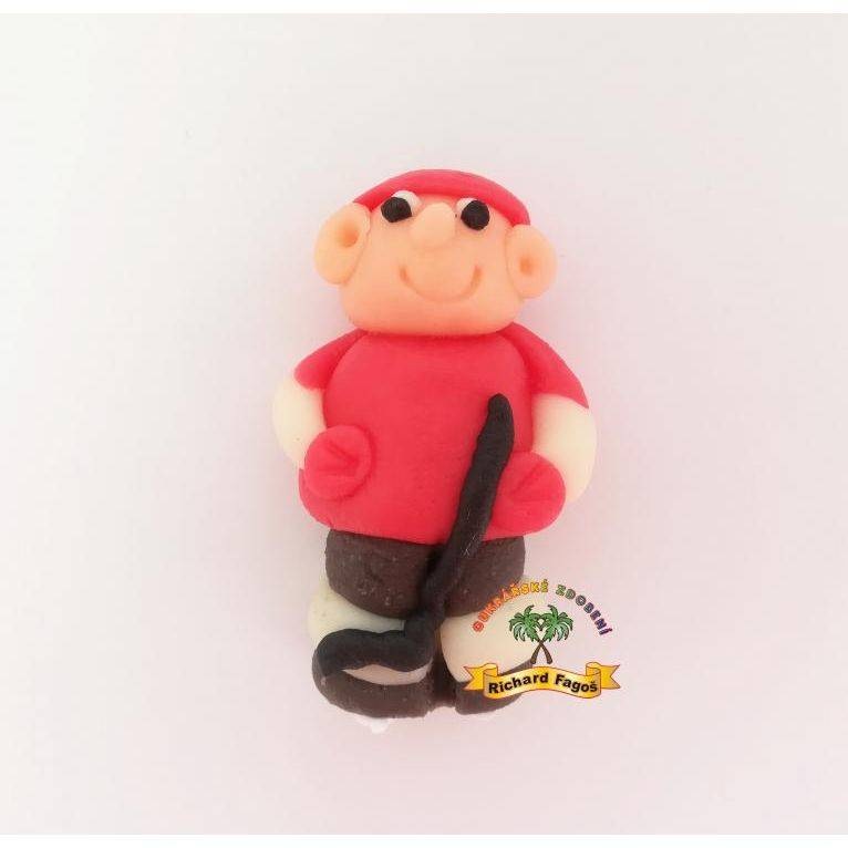 Figurka na dort hokejista červený dres 6cm z kokosové hmoty Fagos