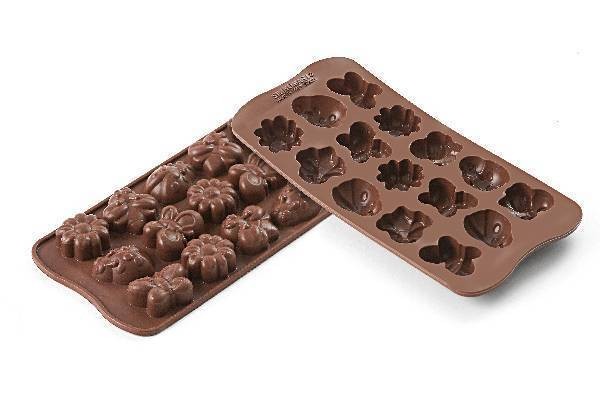 Silikonová forma na čokoládu – jarní zahrada Silikomart