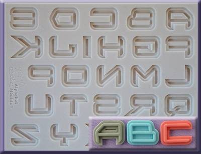 Silikonová formička velká abeceda Sci-fi Alphabet Moulds