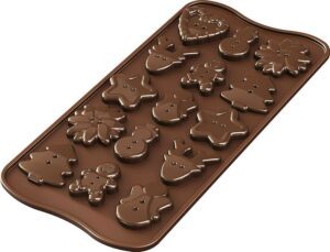 Silikomart forma na čokoládu Xmas Buttons