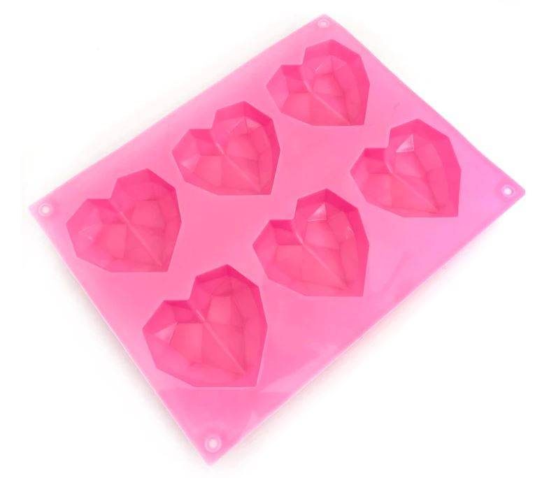 Silikonová forma srdce Diamond Hearts Happy Sprinkles