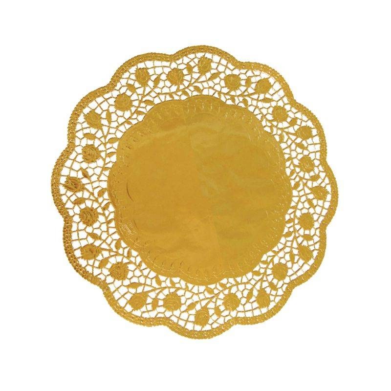 Dekorativní krajka kulatá zlatá 30cm 4 ks Wimex