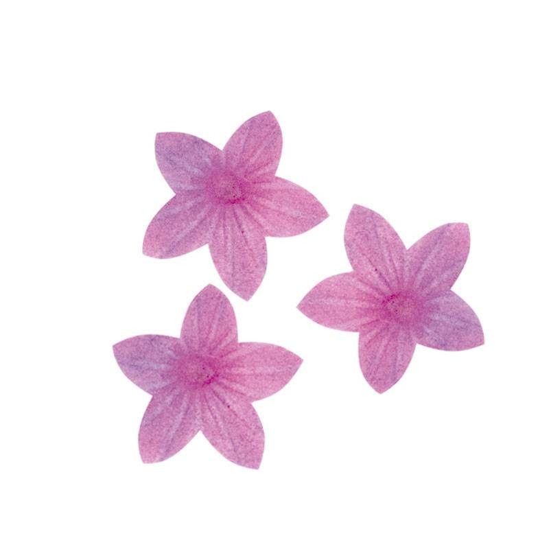Květy z jedlého papíru 400ks 2cm fialové Dekora