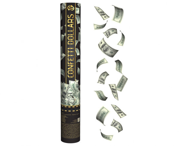 Konfety vystřelovací peníze - dolar 40cm Godan