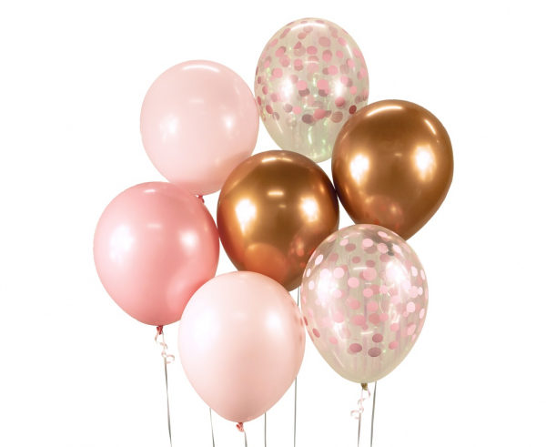 Sada balónků růžové 7ks Godan