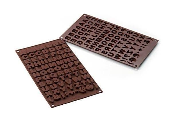 Silikonová forma na čokoládu – abeceda Silikomart