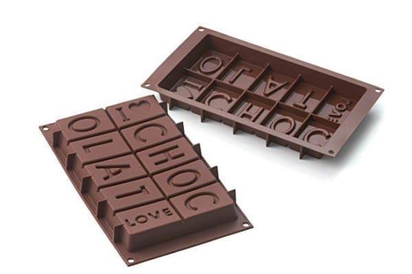 Silikonová forma na čokoládu I LOVE CHOCOLATE Silikomart