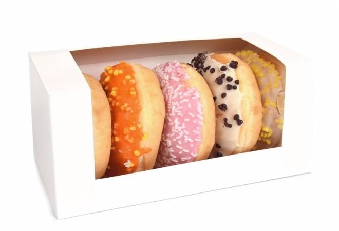 Krabička na donuty 1ks bílá 185x95x90mm House of Marie
