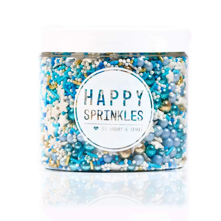 Zdobení hvězdičky a perličky 90g modré Happy Sprinkles