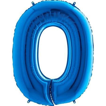 Nafukovací balónek číslo 0 modrý 102cm extra velký Grabo